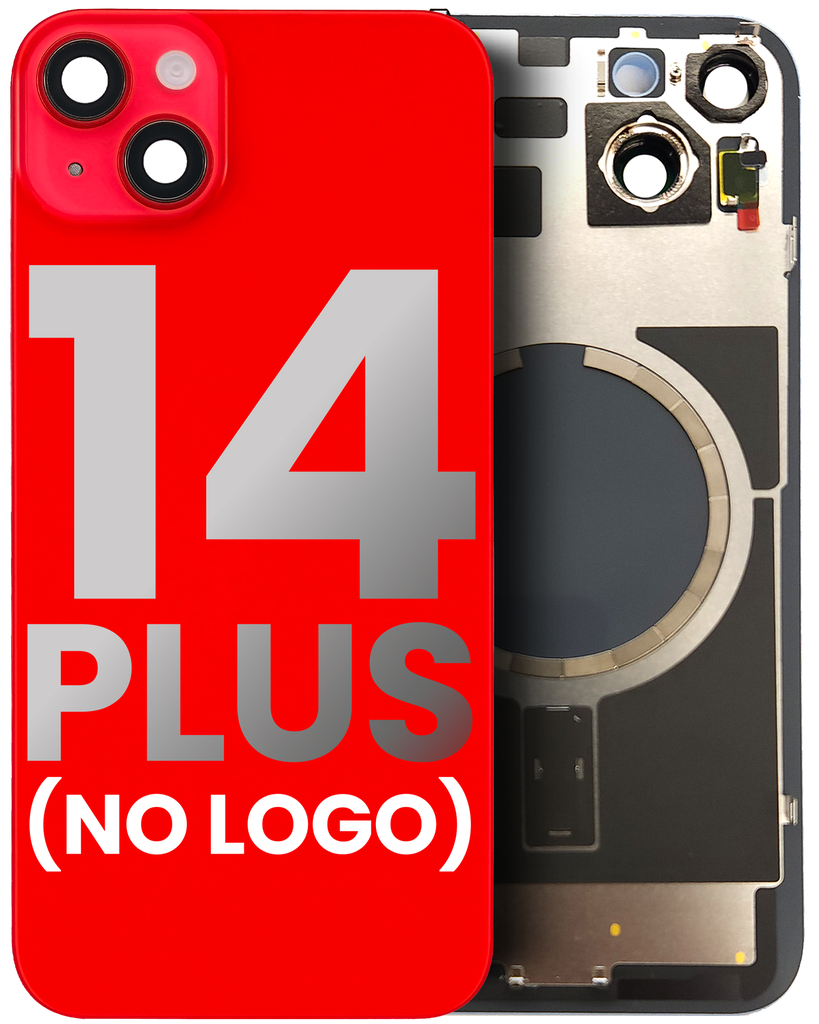 Back Glass With MagSafe Magnet For iPhone 14 Plus (No Logo) (Red)