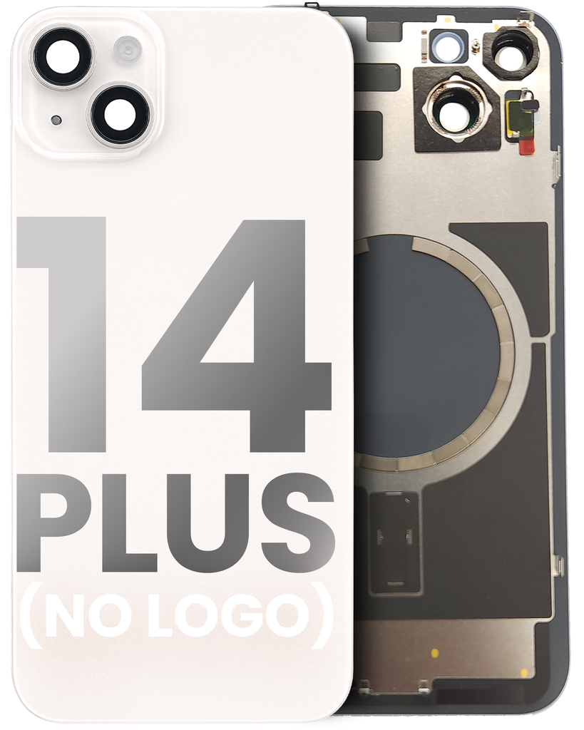 Back Glass With MagSafe Magnet For iPhone 14 Plus (No Logo) (Starlight)