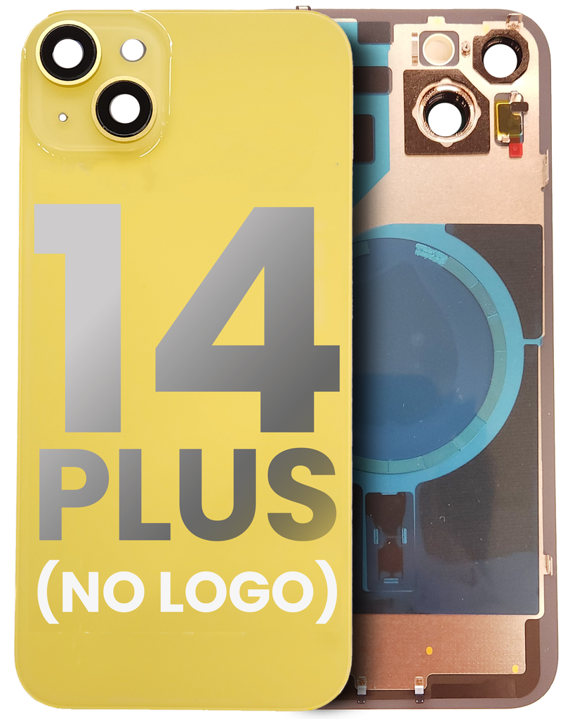 Back Glass With MagSafe Magnet For iPhone 14 Plus (No Logo) (Yellow)