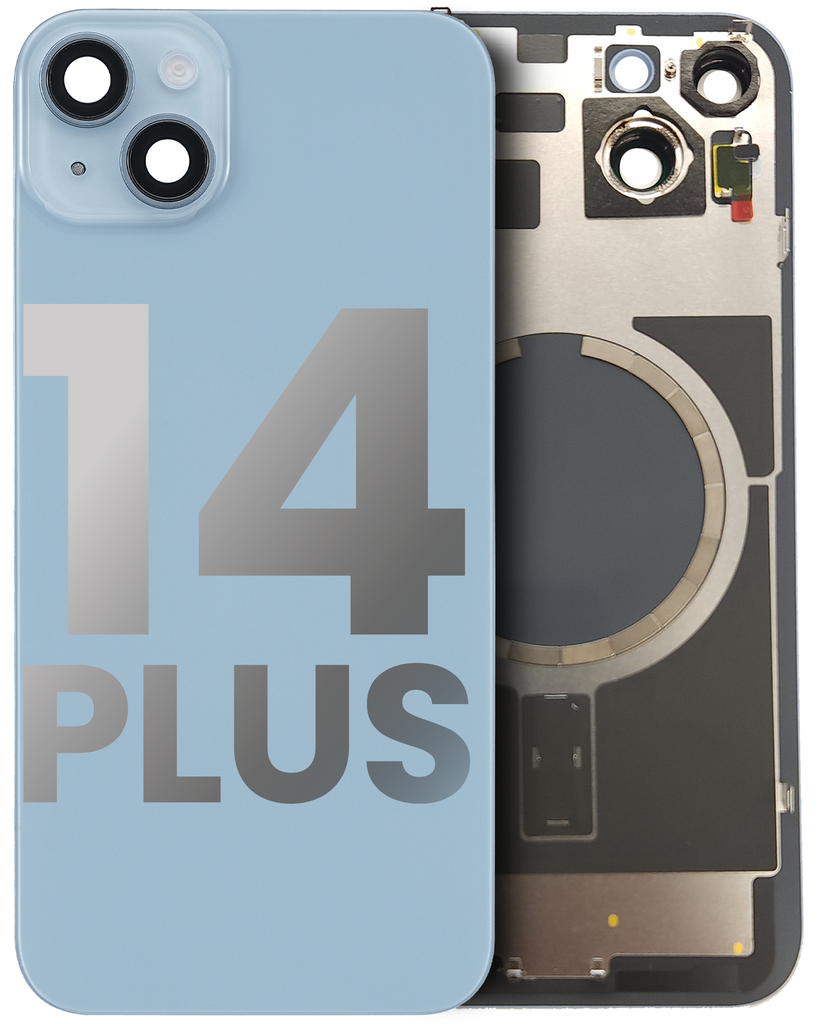 Back Glass With MagSafe Magnet For iPhone 14 Plus (Used OEM Pull: Grade A) (Blue)