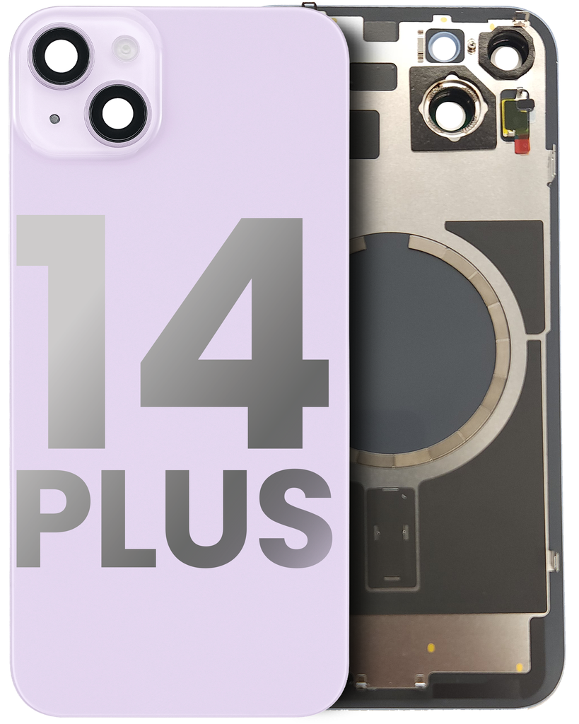 Back Glass With MagSafe Magnet For iPhone 14 Plus (Used OEM Pull: Grade A) (Purple)
