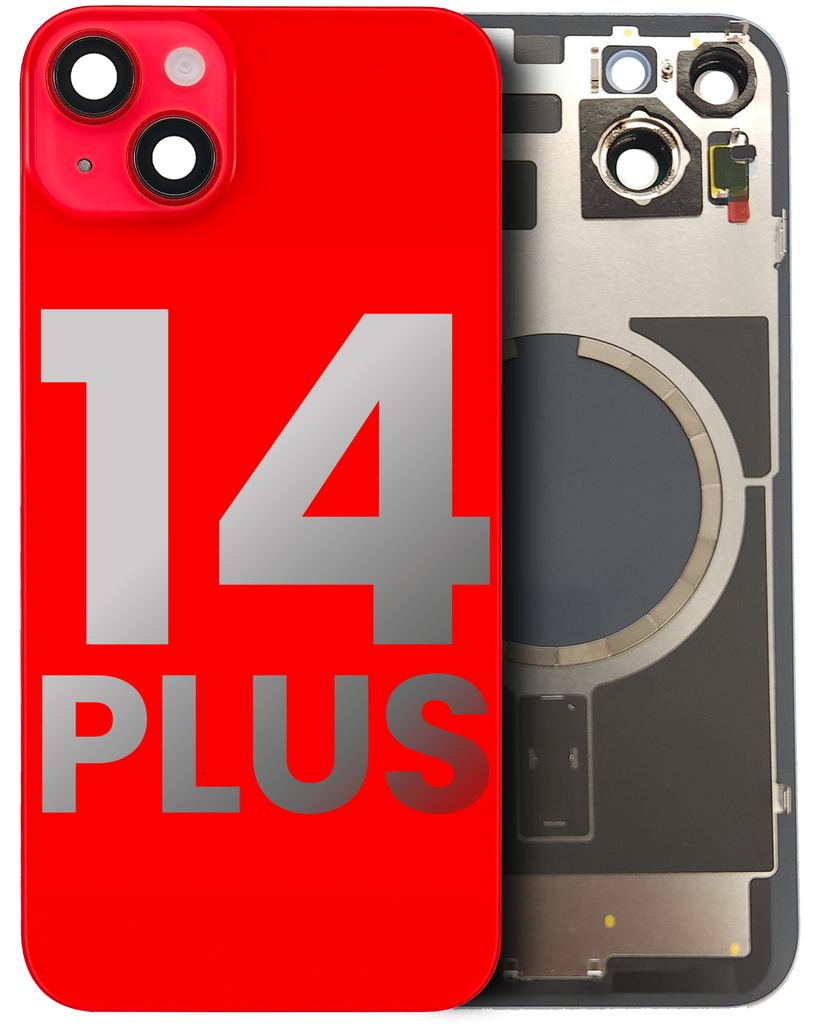 Back Glass With MagSafe Magnet For iPhone 14 Plus (Used OEM Pull: Grade A) (Red)