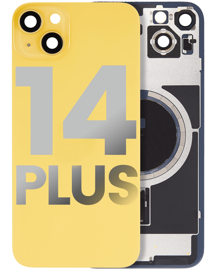 Back Glass With MagSafe Magnet For iPhone 14 Plus (Used OEM Pull: Grade A) (Yellow)