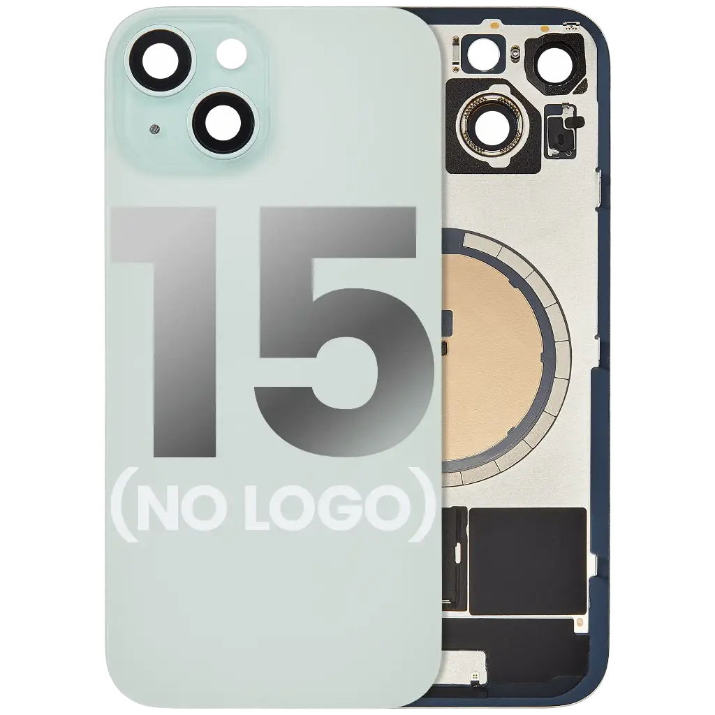 Back Glass With MagSafe Magnet For iPhone 15 (No Logo) (Green)
