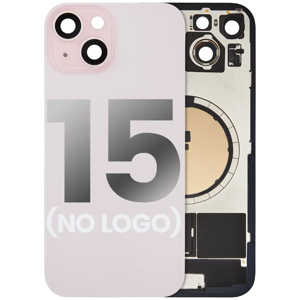 Back Glass With MagSafe Magnet For iPhone 15 (No Logo) (Pink)