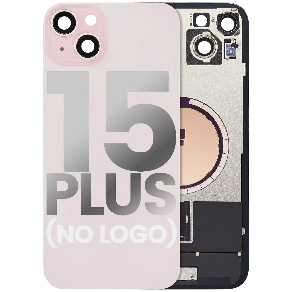 Back Glass With MagSafe Magnet For iPhone 15 Plus (No Logo) (Pink)