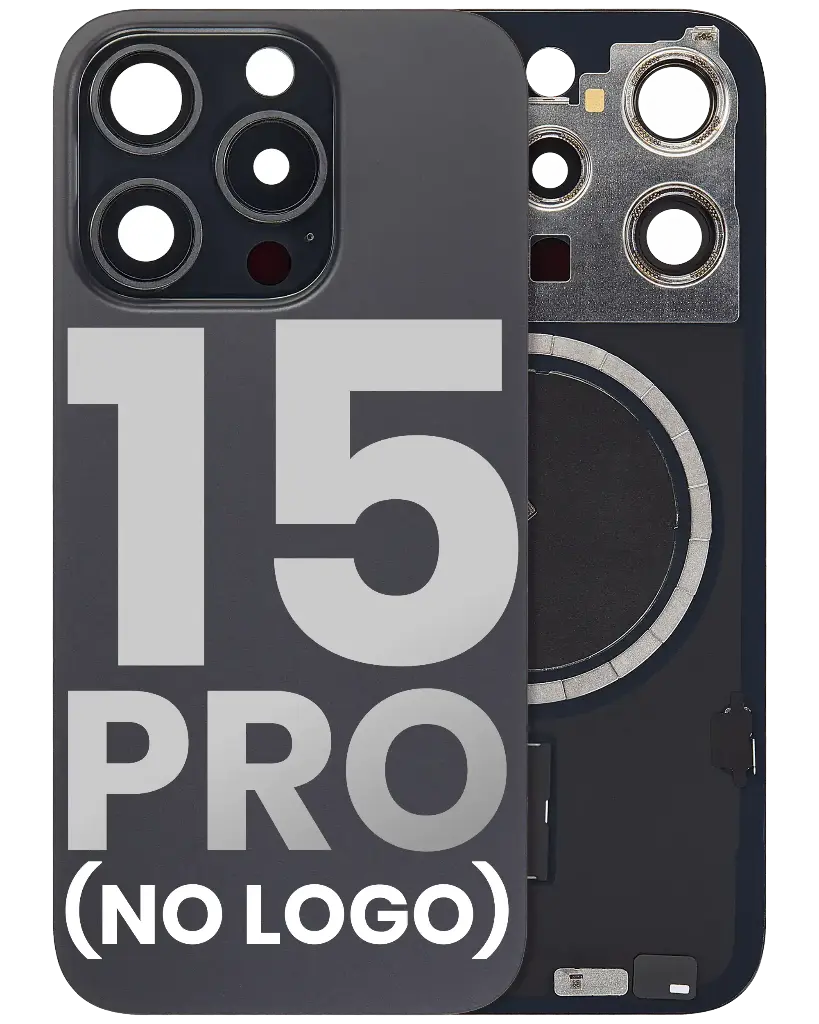 Back Glass With MagSafe Magnet For iPhone 15 Pro (No Logo) (Black Titanium)