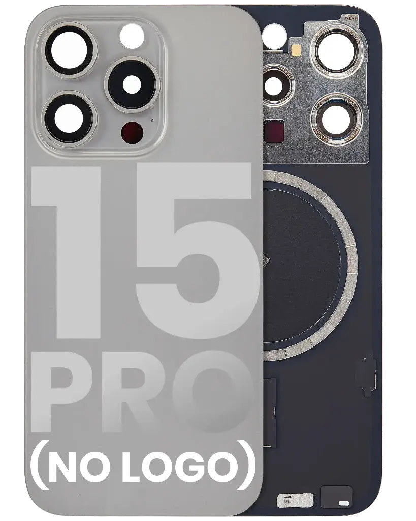 Back Glass With MagSafe Magnet For iPhone 15 Pro (No Logo) (Natural Titanium)
