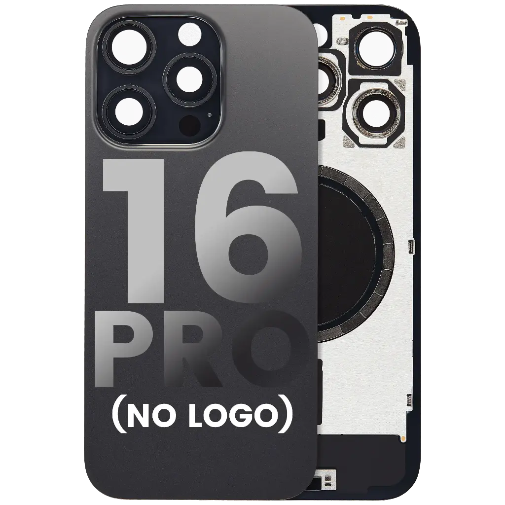 Back Glass With MagSafe Magnet For iPhone 16 Pro (No Logo) (Black Titanium)
