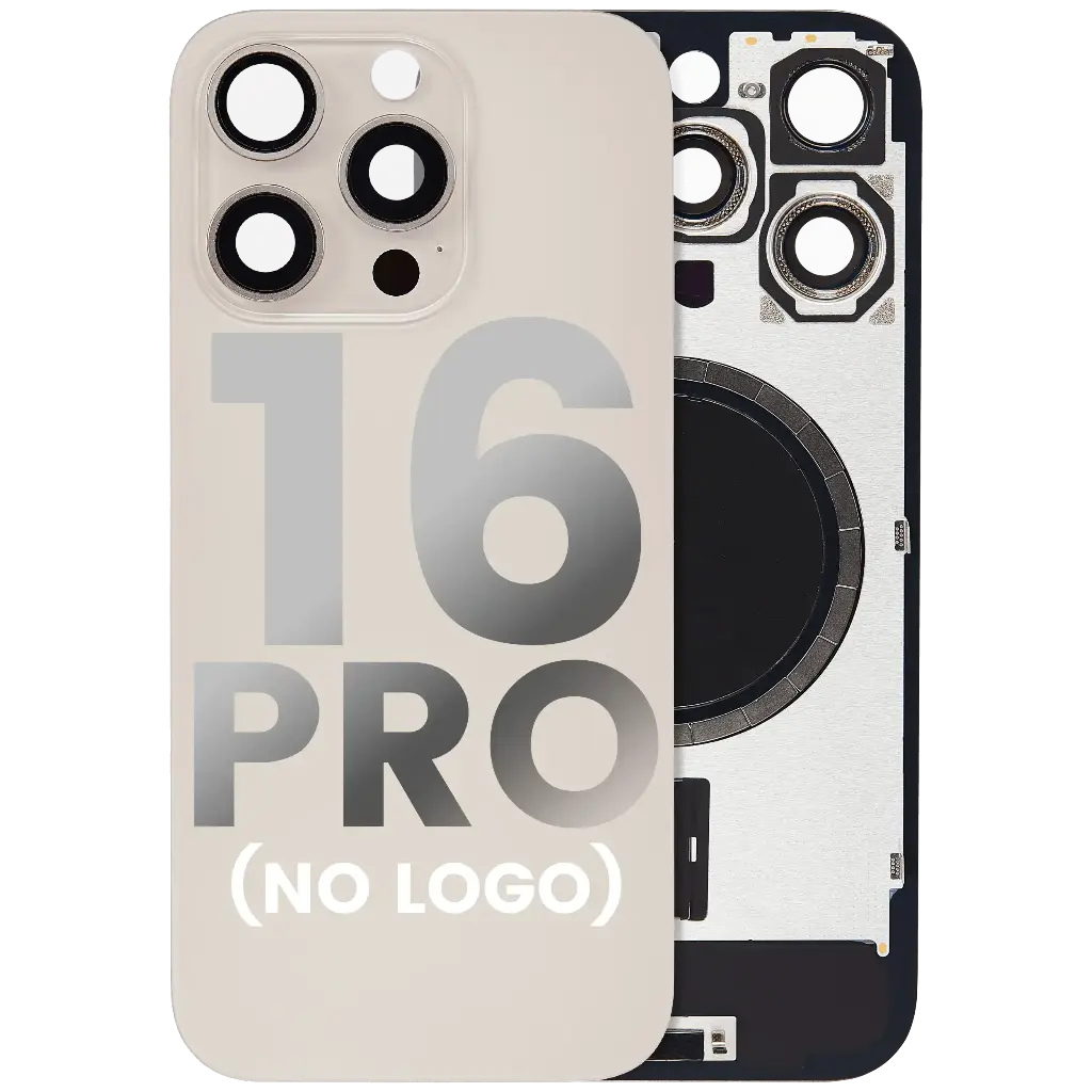 Back Glass With MagSafe Magnet For iPhone 16 Pro (No Logo) (Desert Titanium)
