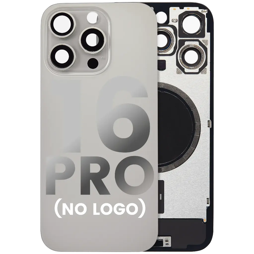 Back Glass With MagSafe Magnet For iPhone 16 Pro (No Logo) (Natural Titanium)