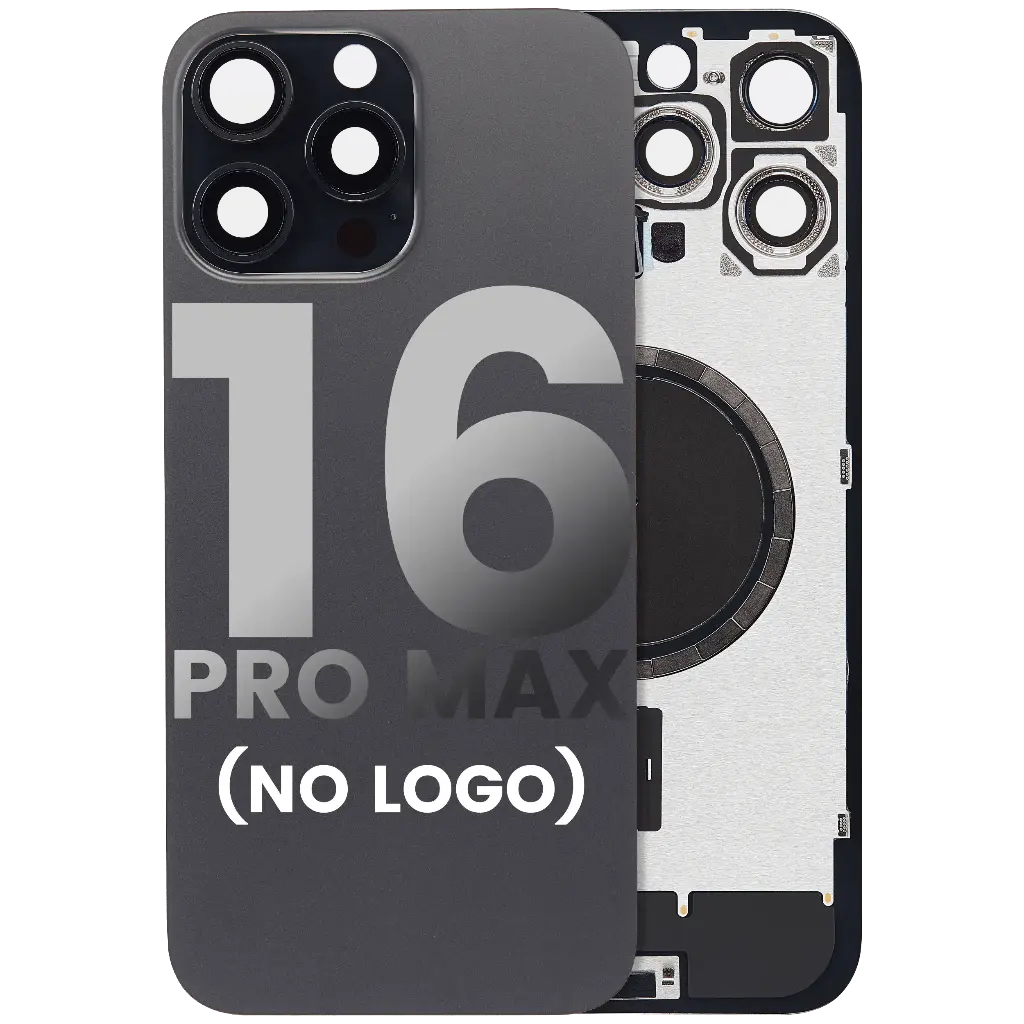 Back Glass With MagSafe Magnet For iPhone 16 Pro Max (No Logo) (Black Titanium)