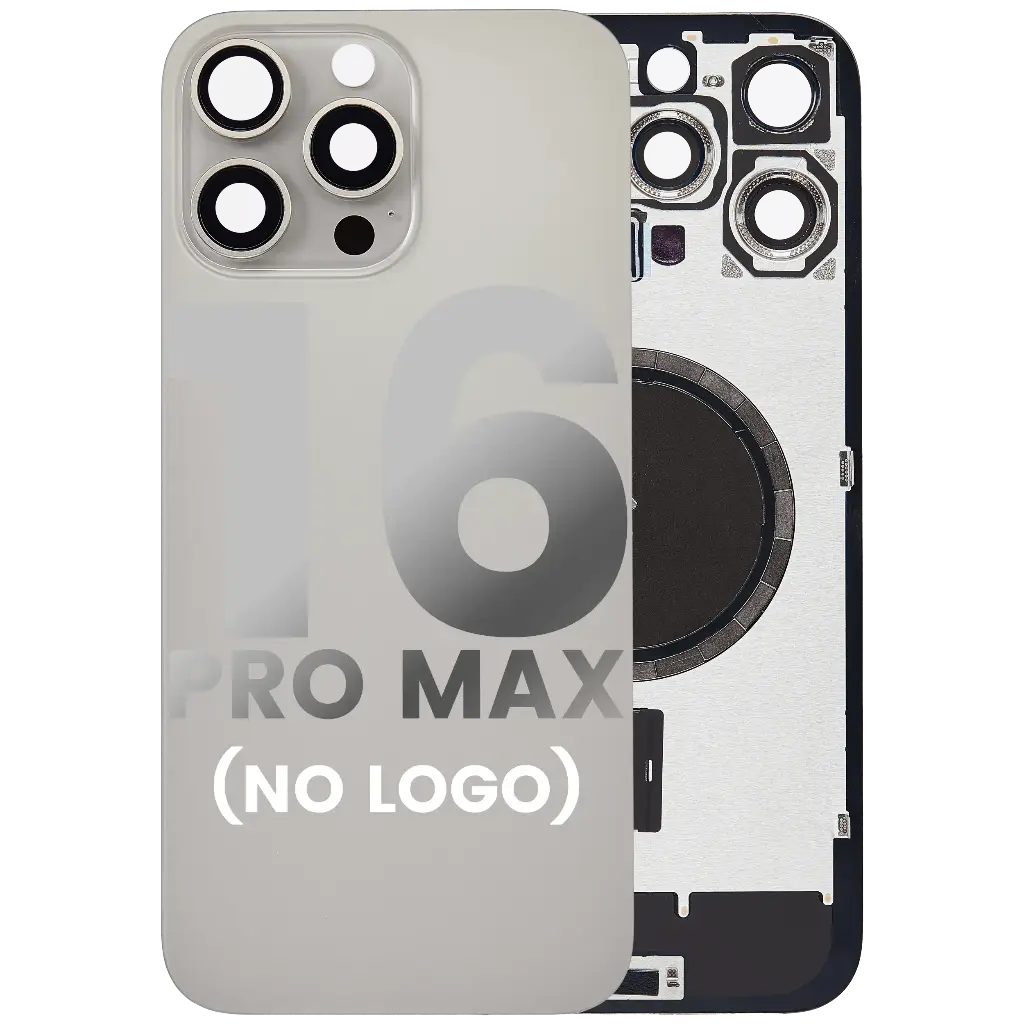 Back Glass With MagSafe Magnet For iPhone 16 Pro Max (No Logo) (Natural Titanium)