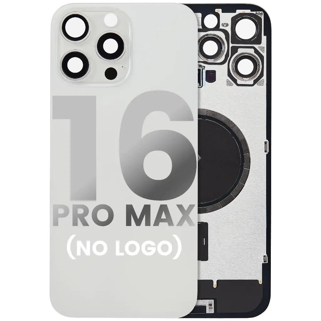 Back Glass With MagSafe Magnet For iPhone 16 Pro Max (No Logo) (White Titanium)