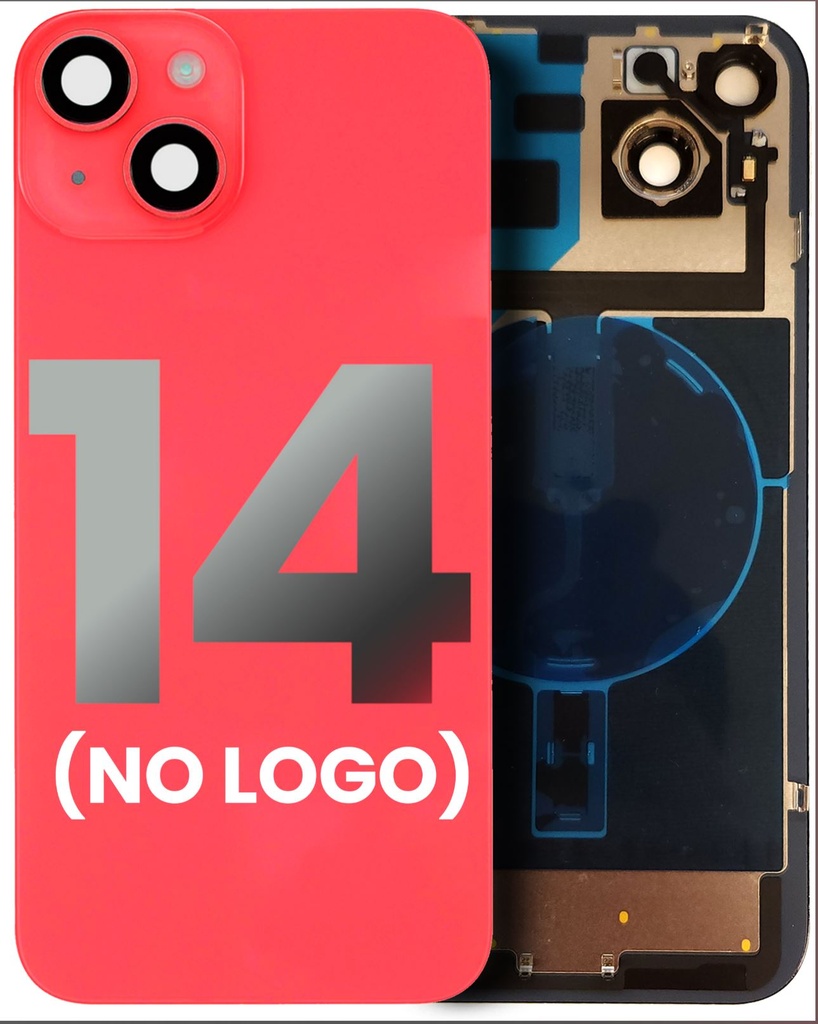 Back Glass With MagSafe Magnet / NFC For iPhone 14 (No Logo) (Red)