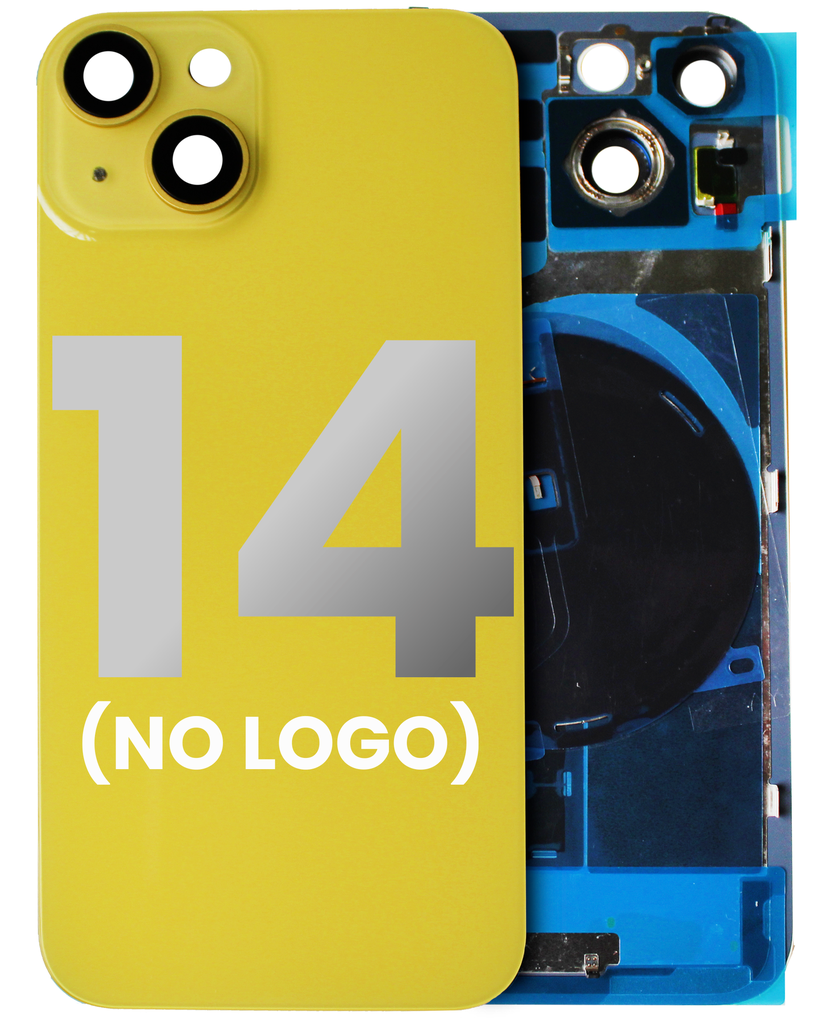 Back Glass With MagSafe Magnet / NFC For iPhone 14 (No Logo) (Yellow)