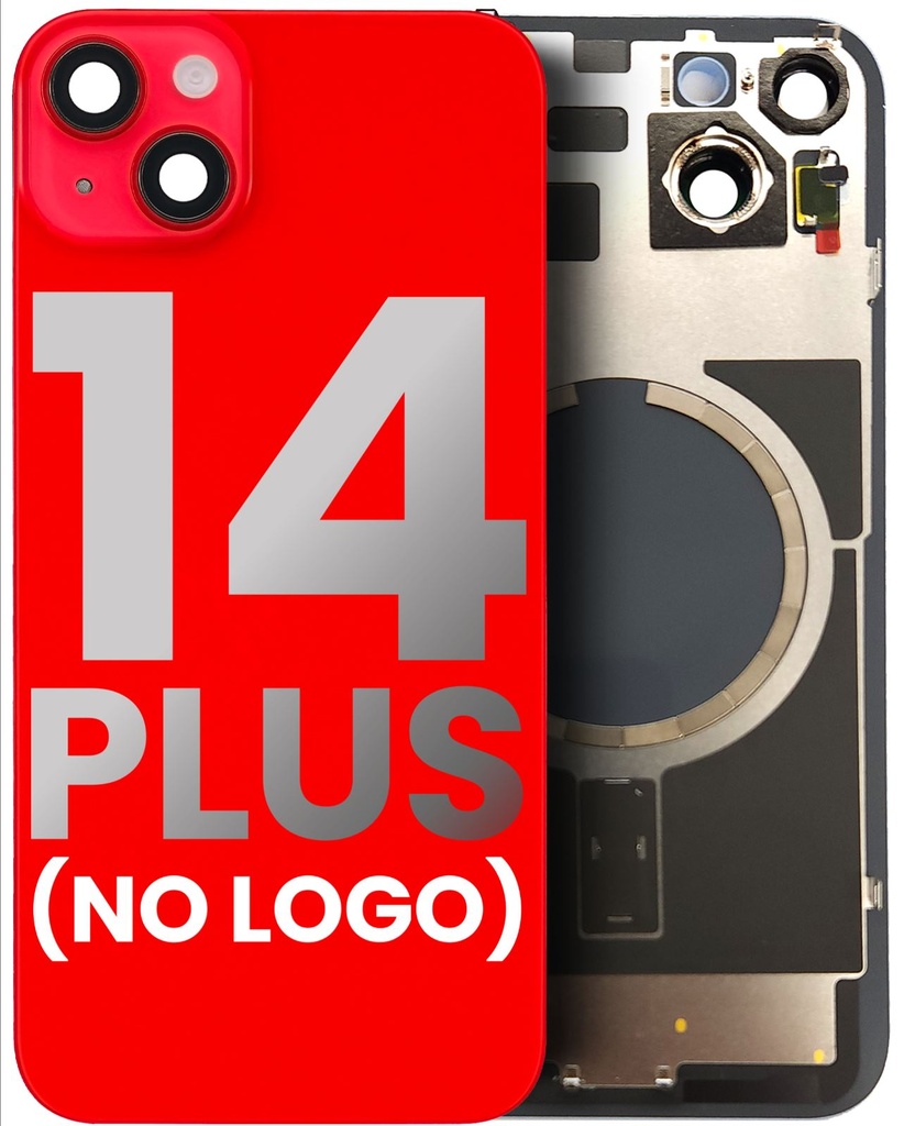 Back Glass With MagSafe Magnet / NFC For iPhone 14 Plus (No Logo) (Red)