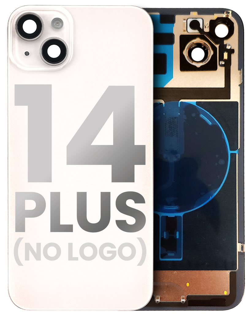 Back Glass With MagSafe Magnet / NFC For iPhone 14 Plus (No Logo) (Starlight)