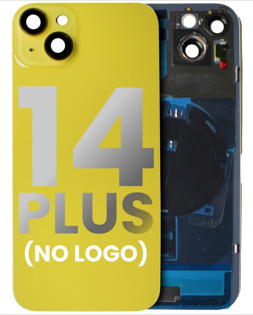 Back Glass With MagSafe Magnet / NFC For iPhone 14 Plus (No Logo) (Yellow)