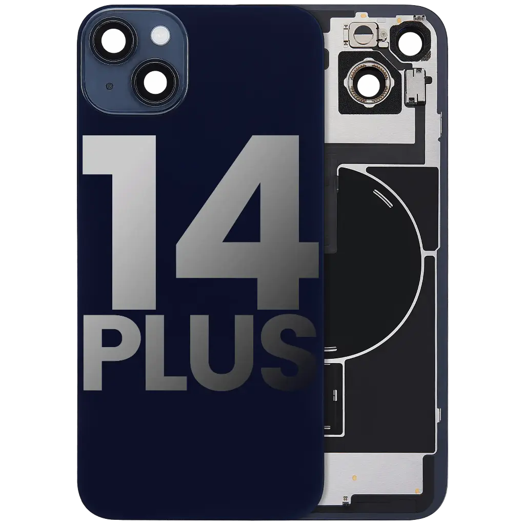 Back Glass With MagSafe Magnet / NFC / Flashlight Flex  For iPhone 14 Plus (Used OEM Pull: Grade A) (Midnight)