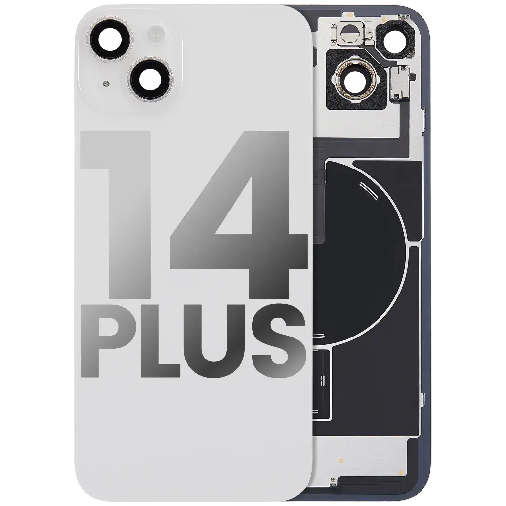 Back Glass With MagSafe Magnet / NFC / Flashlight Flex  For iPhone 14 Plus (Used OEM Pull: Grade A) (Starlight)
