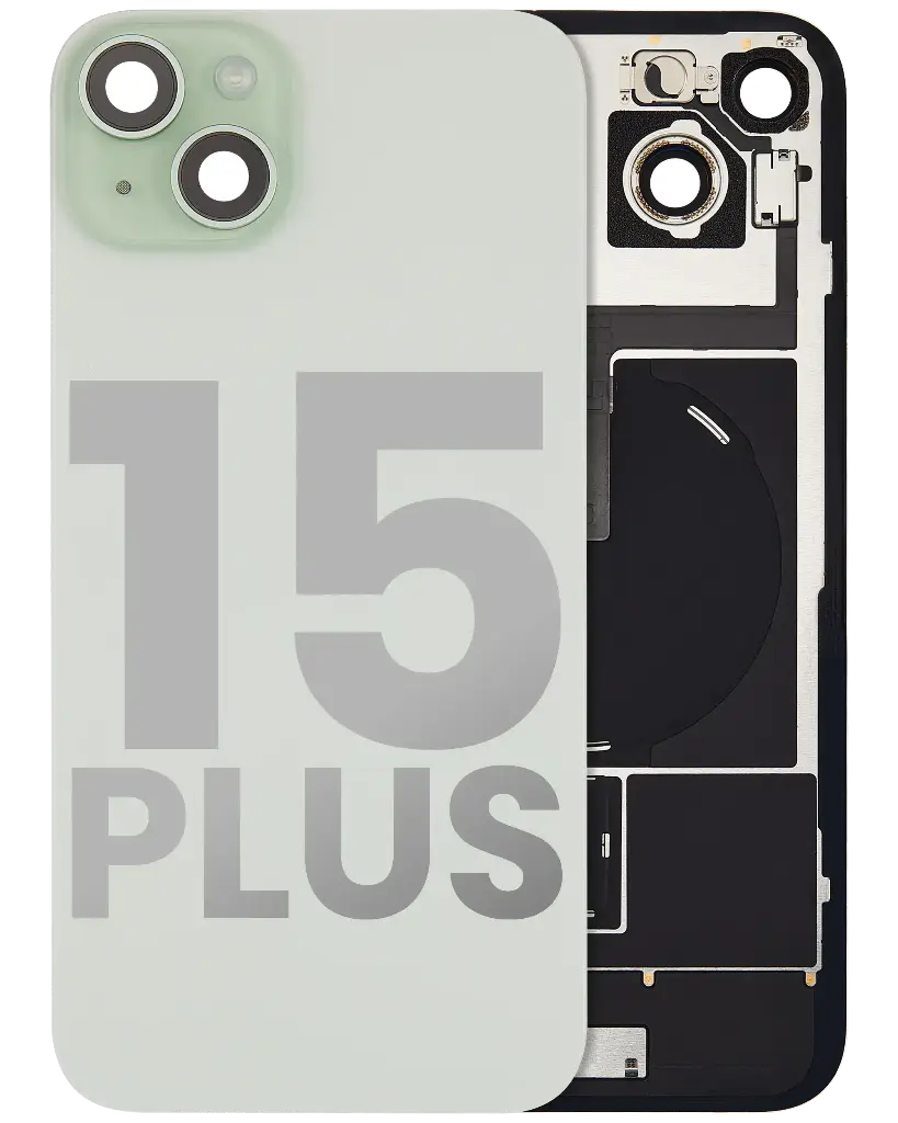Back Glass With MagSafe Magnet / NFC / Flashlight Flex  For iPhone 15 Plus (Used OEM Pull: Grade A) (Green)