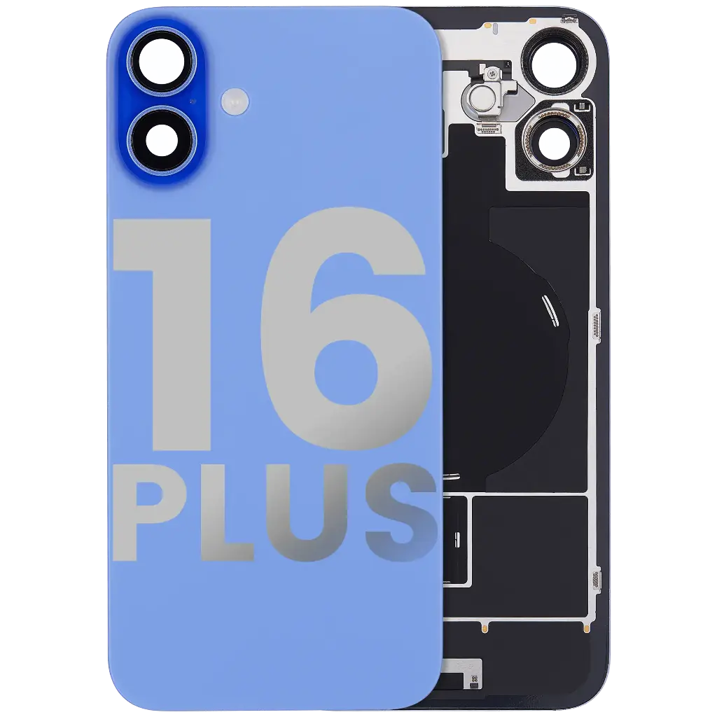 Back Glass With MagSafe Magnet / NFC / Flashlight Flex  For iPhone 16 Plus (Used OEM Pull: Grade B) (Ultramarine)