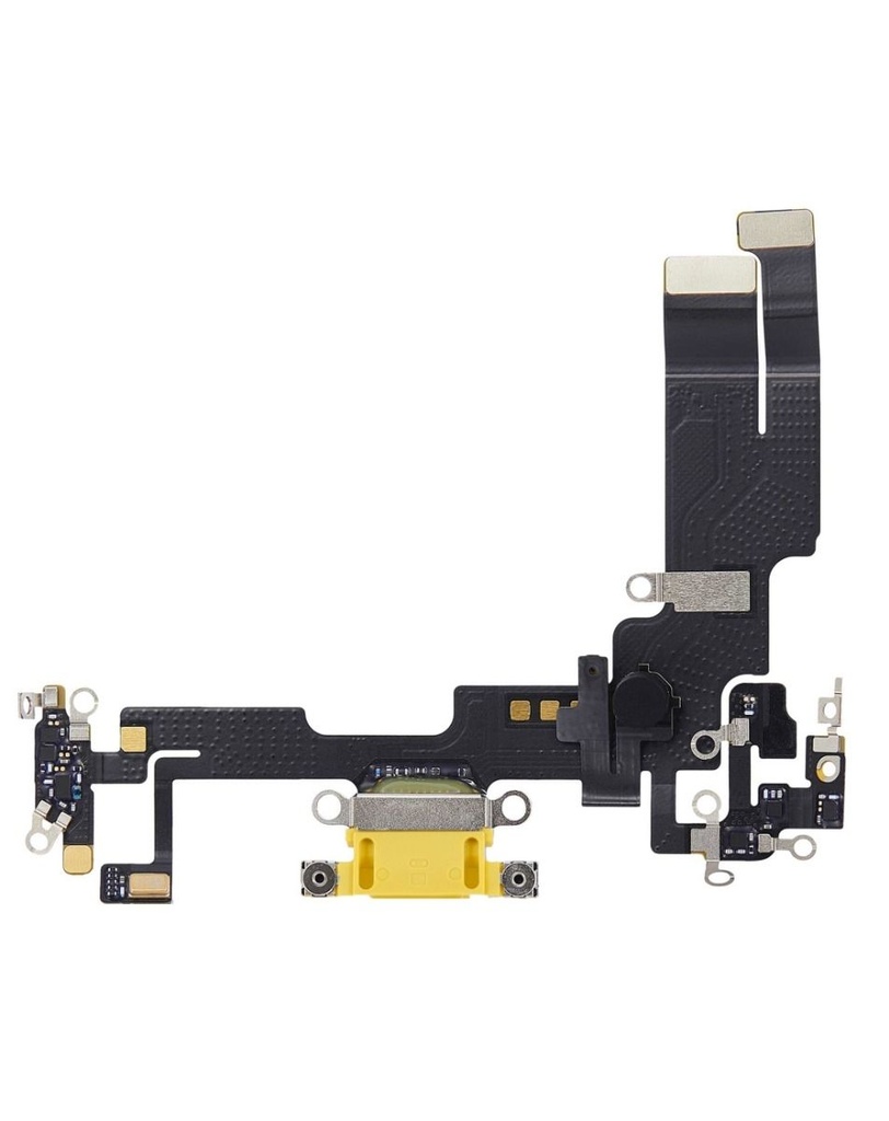 Charging Port Flex Cable For iPhone 14 (Aftermarket) (Yellow)