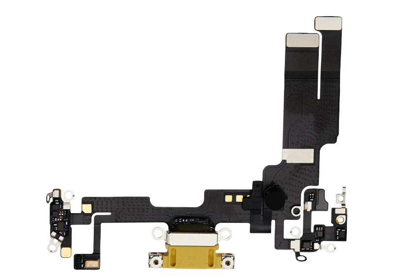 Charging Port Flex Cable For iPhone 14 (Premium) (Yellow)