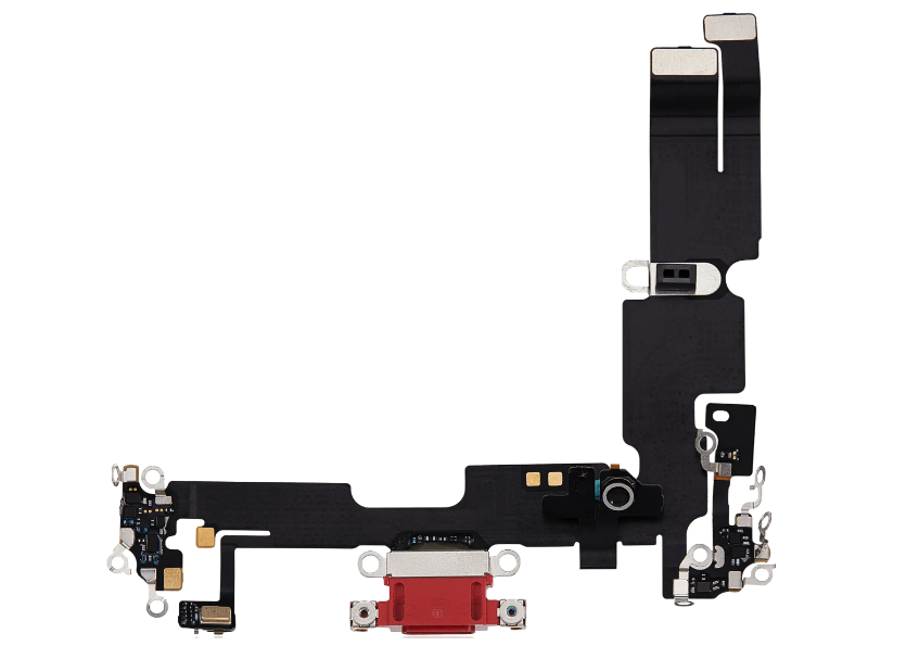 Charging Port Flex Cable For iPhone 14 Plus (Aftermarket) (Red)