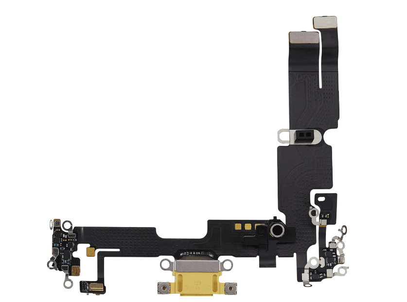 Charging Port Flex Cable For iPhone 14 Plus (Premium) (Yellow)
