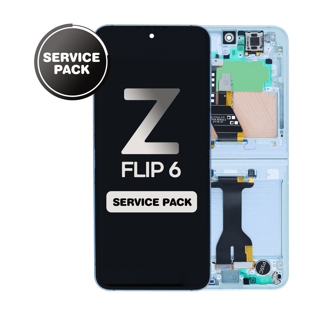 OLED Assembly (Inner) for Samsung Galaxy Z Flip 6 5G (F741) With Frame - Blue (Service Pack)