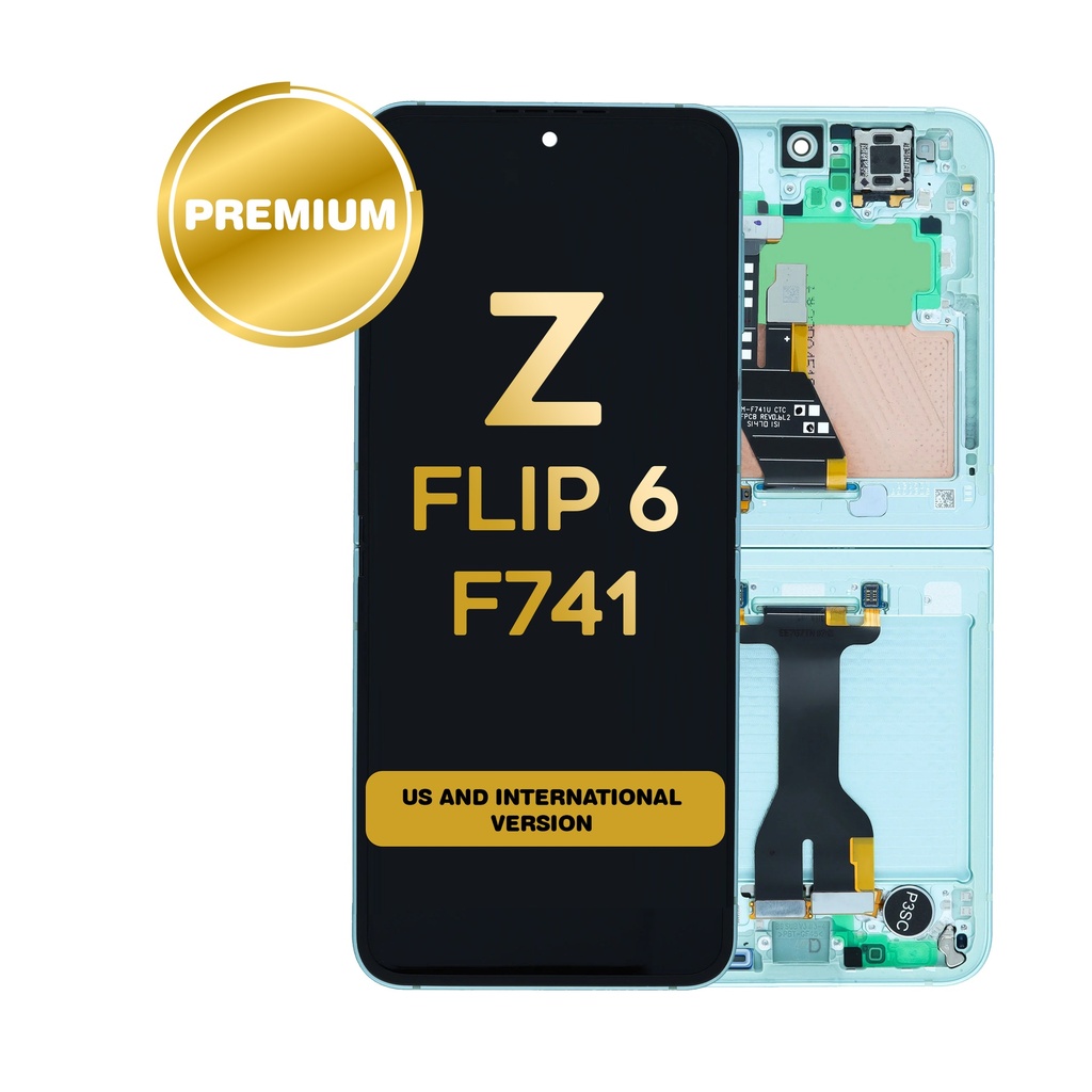 OLED Assembly (Inner) for Samsung Galaxy Z Flip 6 5G (F741) With Frame - Mint (Service Pack)