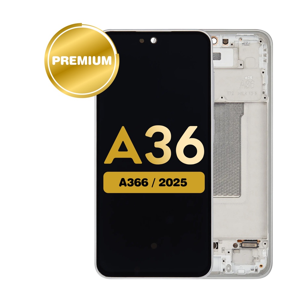 OLED Assembly with Frame For Samsung Galaxy A36 (A366 / 2025) - Lime (Premium)