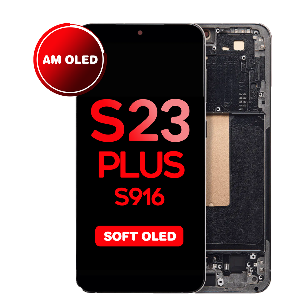 OLED Assembly for Samsung Galaxy S23 Plus (S916) with Frame - Green (Aftermarket - OLED)
