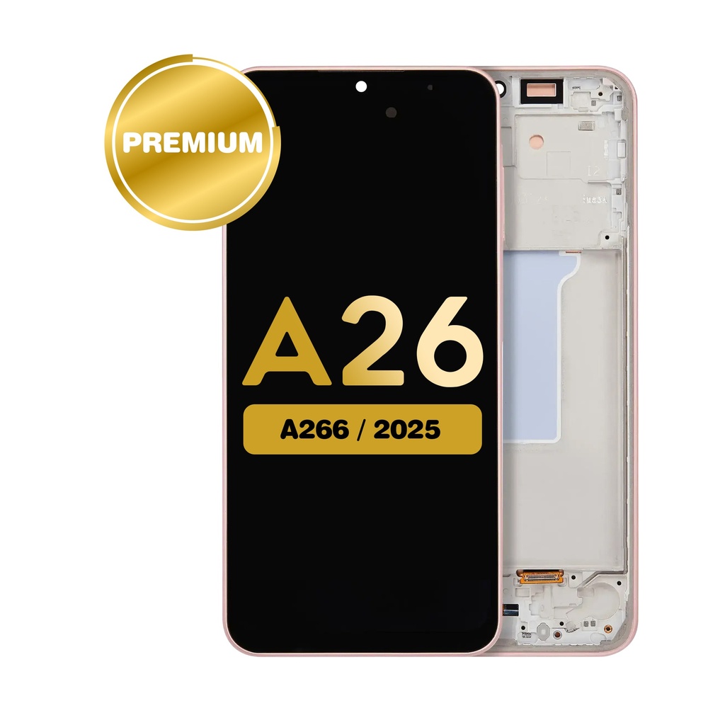 OLED Assembly with Frame For Samsung Galaxy A26 (A266 / 2025) - Peach Pink (Premium)
