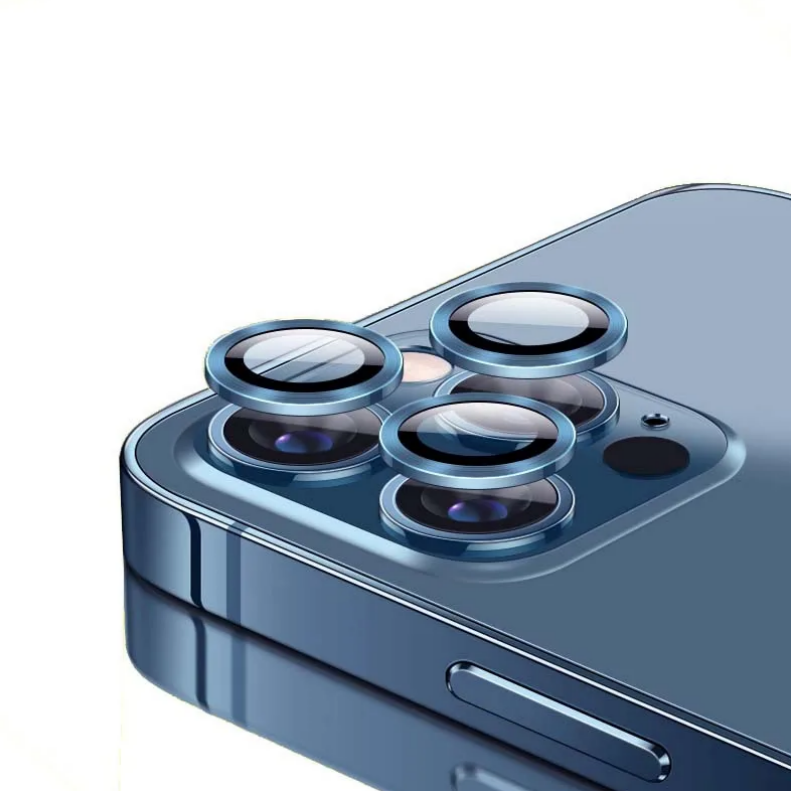 Ring Camera Lens w/HD Tempered Glass  for iPhone 15 Pro / 15 Pro Max (Blue) (1 Pc)