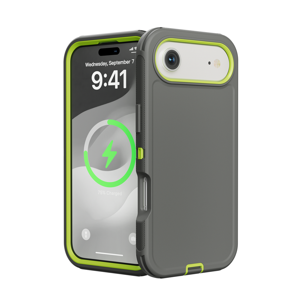 DualPro Protector Case for iPhone Air - Dark Gray & Green