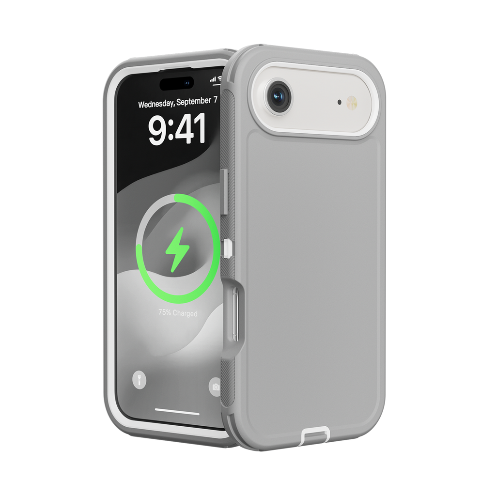 DualPro Protector Case for iPhone Air - Gray & White