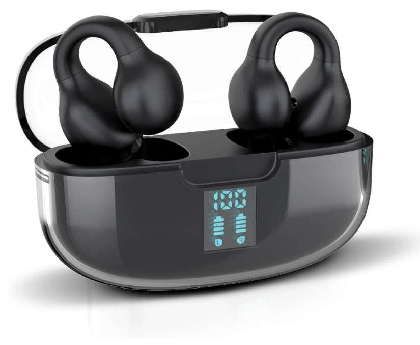 RCA Wave-66 True Wireless Earbuds, 20H Playtime, Hi-Res Audio, Big Bass - Black