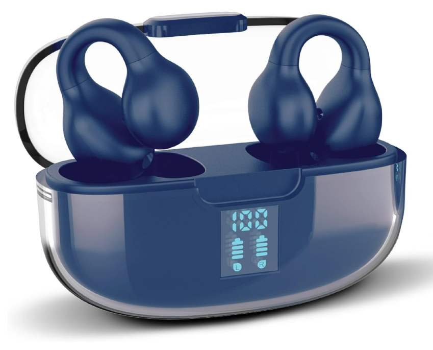RCA Wave-66 True Wireless Earbuds, 20H Playtime, Hi-Res Audio, Big Bass - Navy