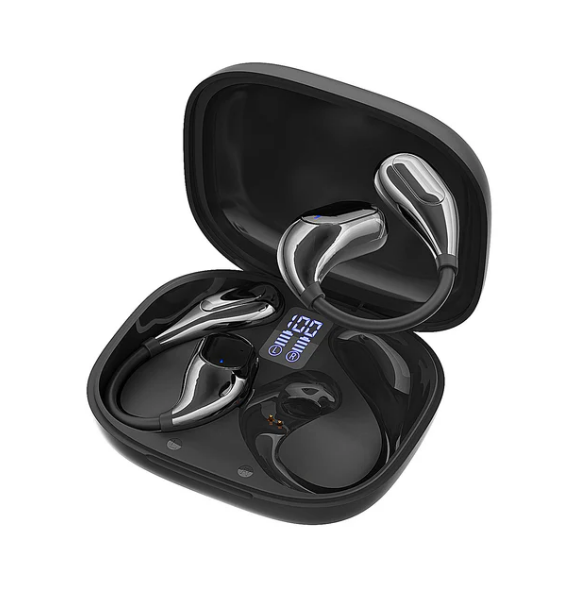 RCA Wave-44 TWS Aero Pods – Bluetooth V5.4, 5-6 Hour Playtime, Fast Charging - Black