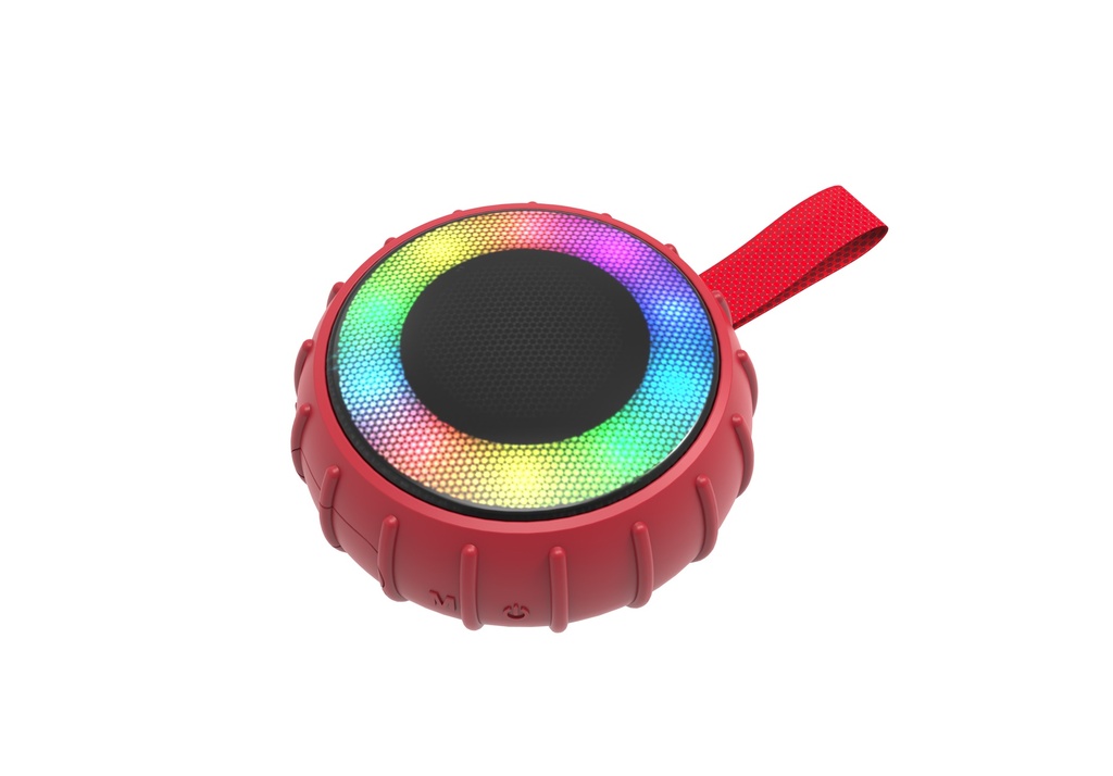 RCA Flame-101 Water Proof Speaker with Led Light - Red