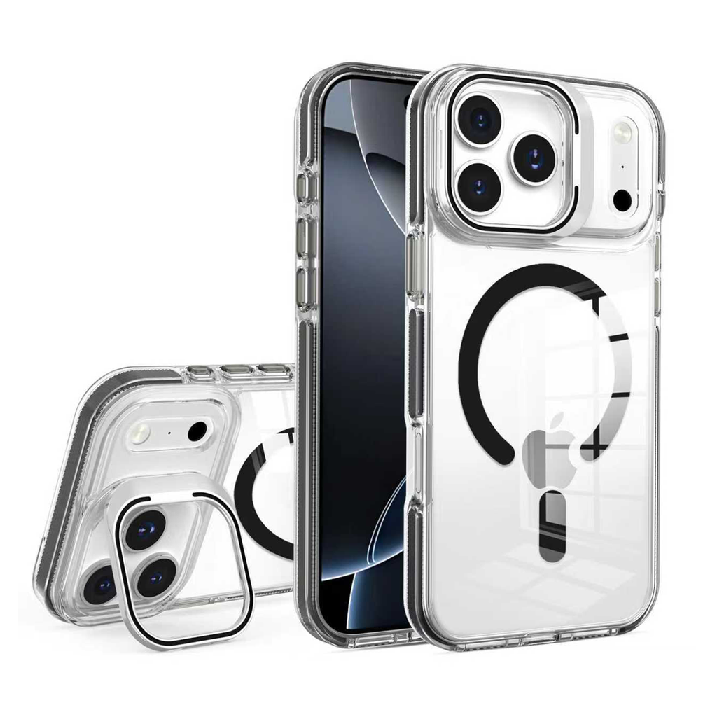 Crystal Camera Stand Case with Magsafe for  iPhone 17 Pro Max - Black