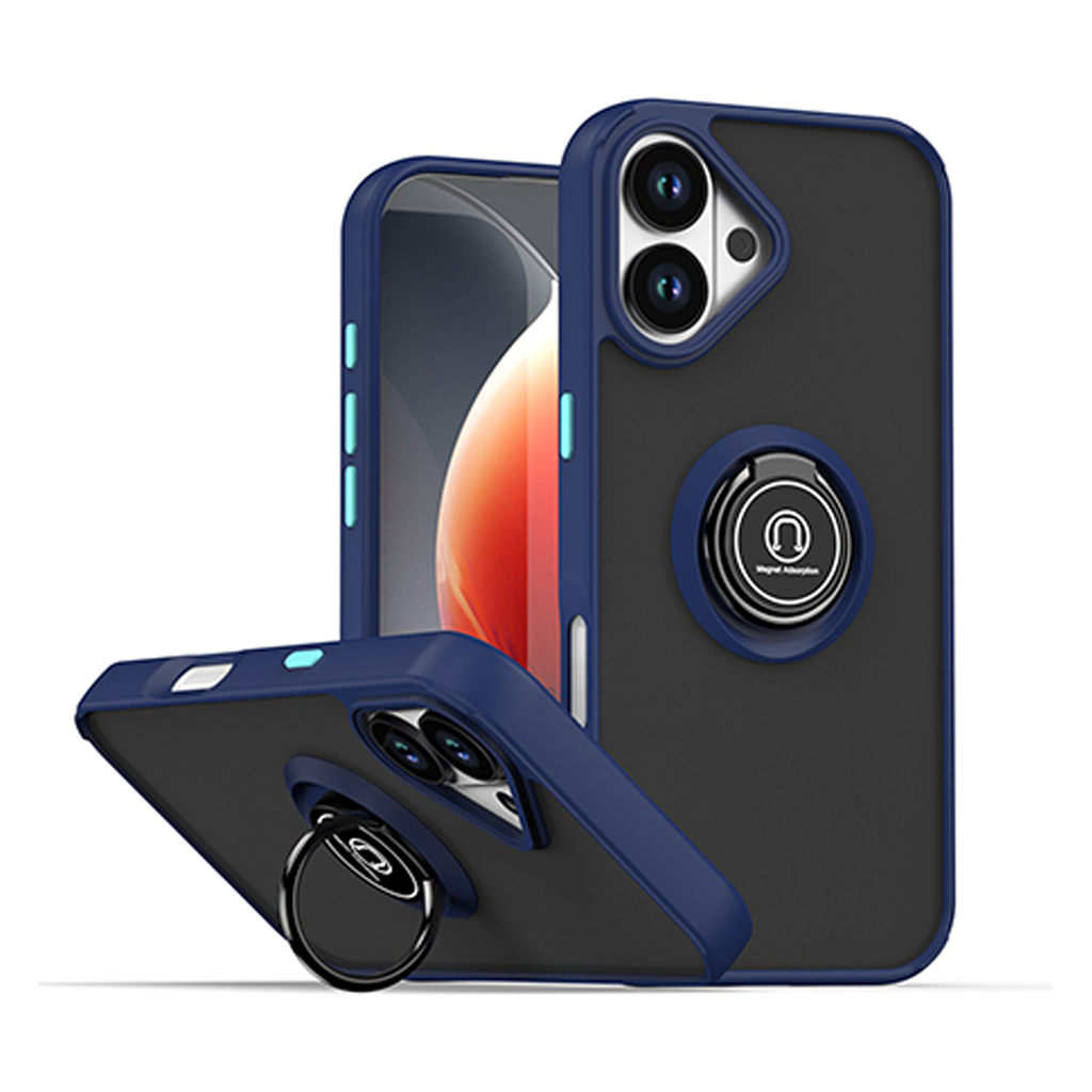 Matte Ring Case for iPhone 17 - Dark Blue