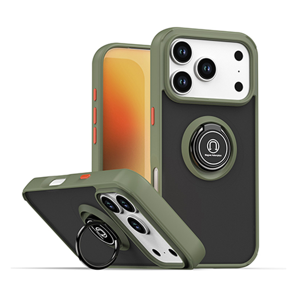 Matte Ring Case for iPhone 17 Pro - Army Green