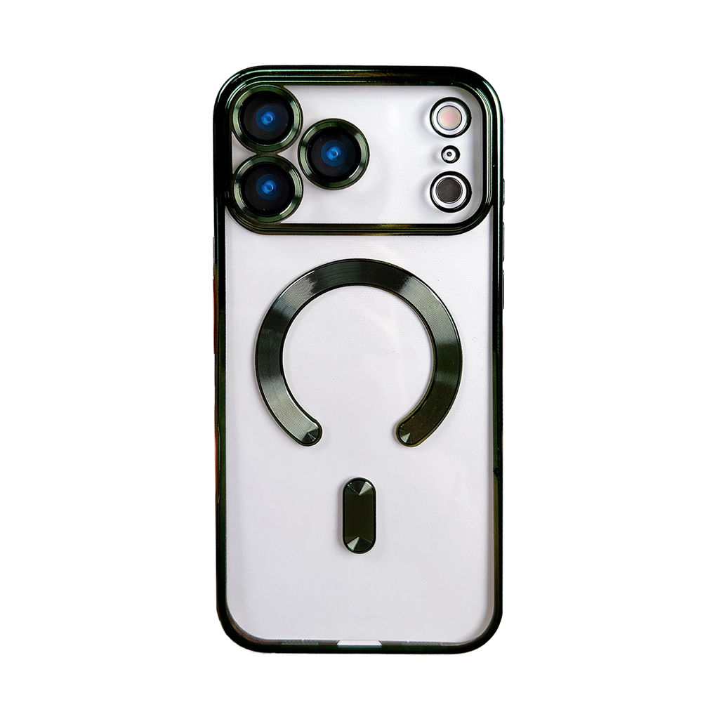Colorful Clear Case with Magsafe for iPhone Air - Green