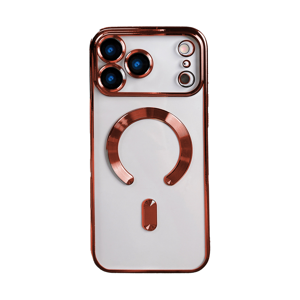 Colorful Clear Case with Magsafe for iPhone 17 Pro - Red