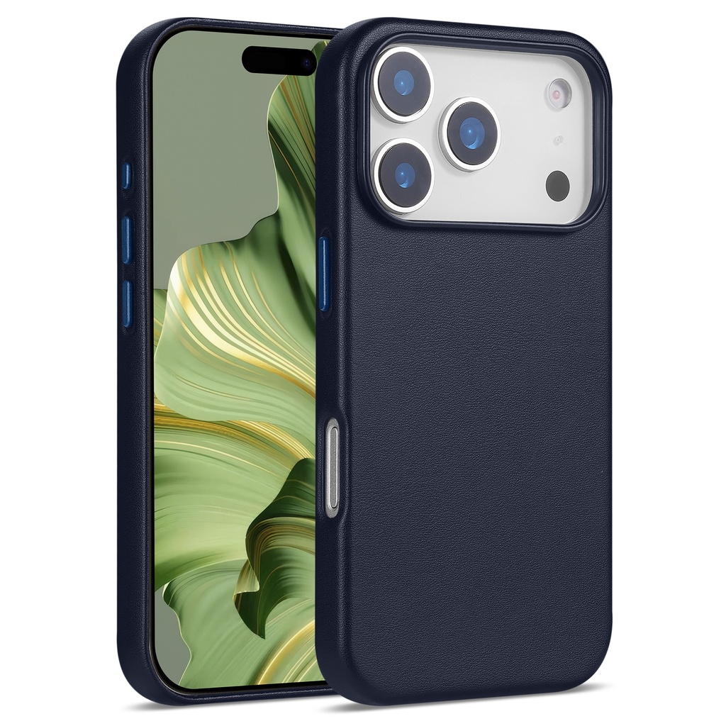 Leatherette Case with inner Magsafe for iPhone 17 Pro - Dark Blue