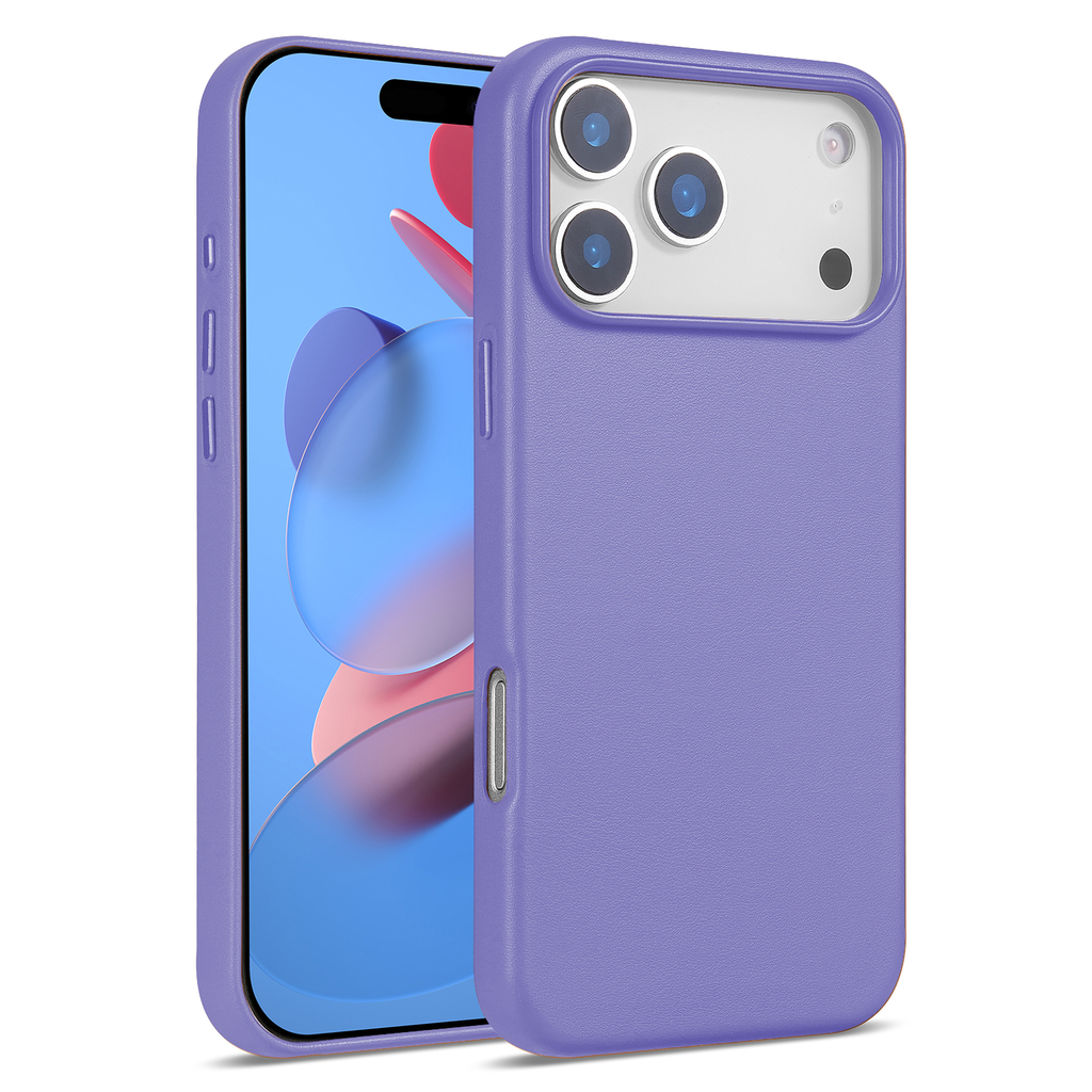 Leatherette Case with inner Magsafe for iPhone 17 Pro - Purple